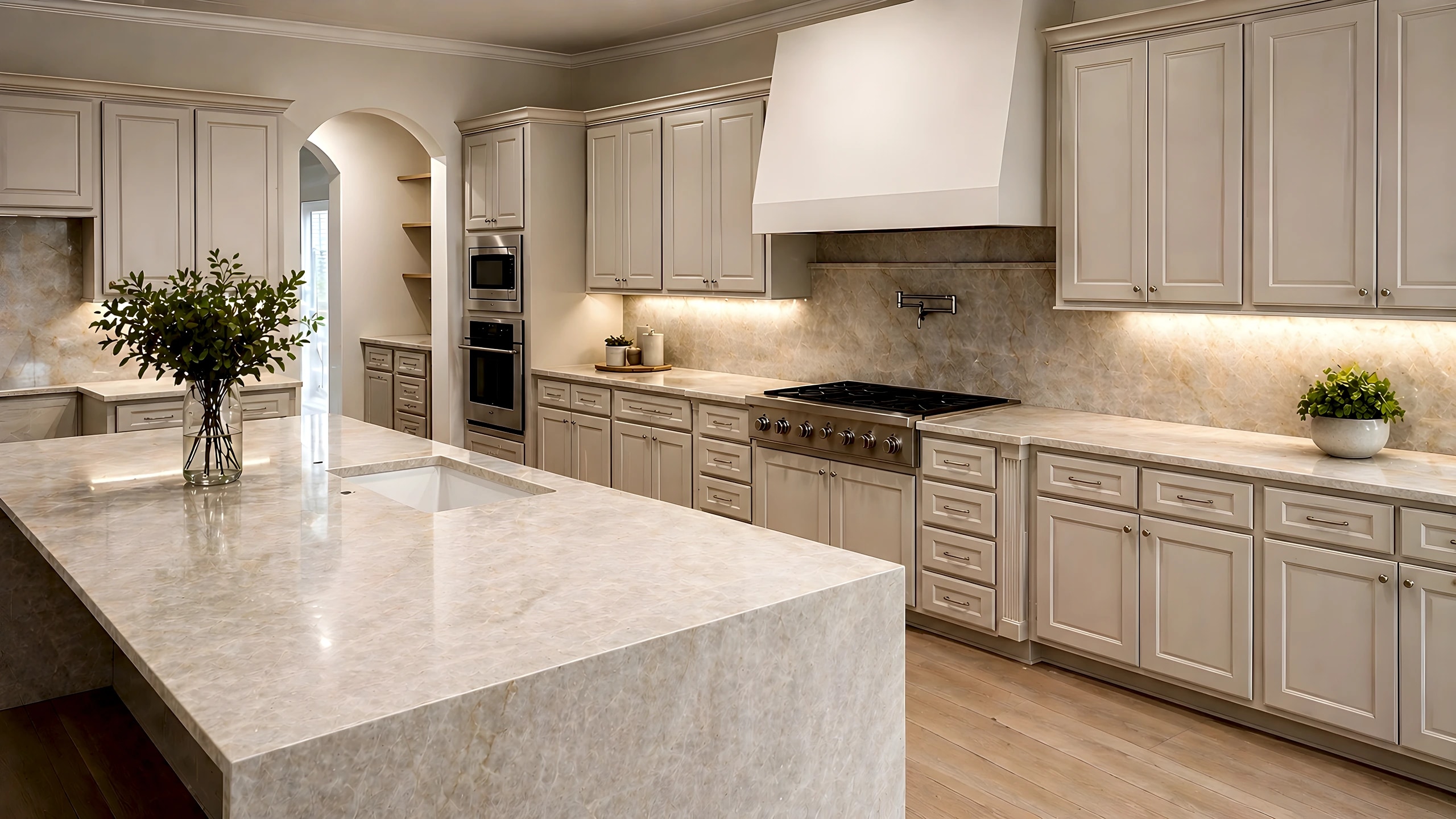 Refinished kitchen cabinets by Marvel-Works